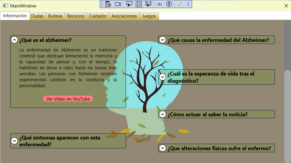 Pestaña Información